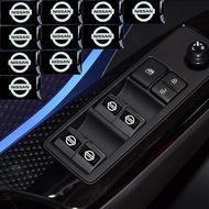 [Ready Stock] 1/10pcs Nissan Steering Wheel 3D Stickers Door Window Switch Badge Car Decoration Acce