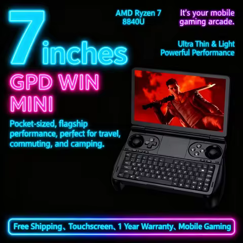 GPD WIN Mini 2025 AMD AI 9 HX 370 7Inch Handheld GamePad Tablet 32/64GB RAM 1/2TB ROM Pocket Mini PC