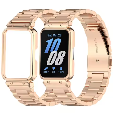 Stainless Steel Watchband for Samsung Galaxy Fit 3 Metal Strap Case Protector for Samsung Galaxy Fit