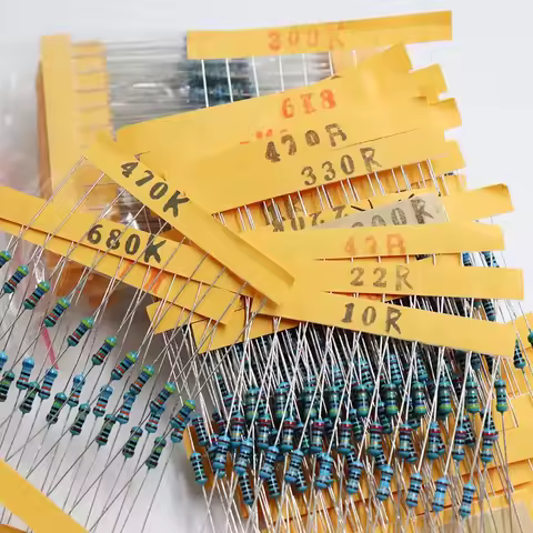 600pcs/set 30 Kinds 1/4W Resistance 1% Metal Film Resistor Pack Assorted Kit 1K 10K 100K 220ohm 1M R
