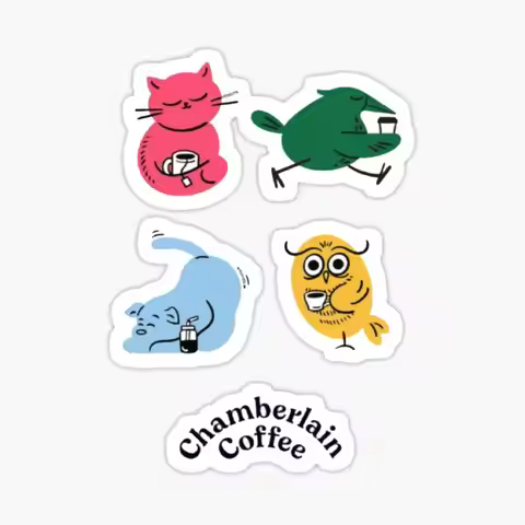 Emma Chamberlain Coffee Trending Sticker 10PCS Stickers for Cute Decorations Print Luggage Art Room 