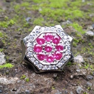 Cincin Batu Akik Rose Merah Siem Diamond