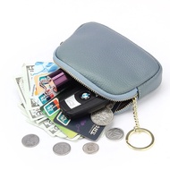 ผู้หญิงหนังแท้กระเป๋าเงินเหรียญสุภาพสตรีซิปกระเป๋าสตางค์ขนาดเล็กกระเป๋าถือกระเป๋าเหรียญ Cowhide