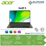 Acer Swift 5 SF514-55TA-537X [Mist Green] i5-1135G7/8GB Ram/512GB SSD/Intel® Iris® Xe /14" FHD IPS Touch Laptop