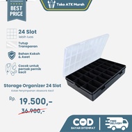 Trinkets Storage Box Jewelry Grid Box Storage Organizer 24 Slots Accessories