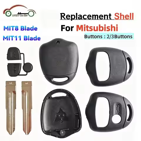 LUCKY 2/3 Button Replacement Car Key Case Shell Remote Cover For Mitsubishi Pajero Sport Outlander G