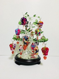 水晶玻璃 天燈 風鈴 祈福 發財樹