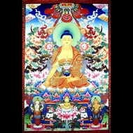Cetak Seni Filem Buddha Shakyamuni Poster Silk 24x36 Inci Hiasan Dinding