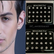 Men's earrings diamond diamond magnetic gemstoneWanita