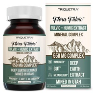 Flora Fulvic | Fulvic Acid + Humic Acid Complex – 550 mg |Mined in Utah, Prehistoric Deep Earth Extr