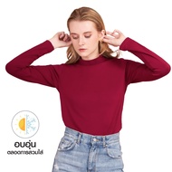 CARA คาร่า เสื้อแขนยาว คอตั้ง ลองจอน ผู้หญิง AERO CAPSULE ให้ความอบอุ่น กันหนาว ผ้านุ่ม ยืดหยุ่นสูง 