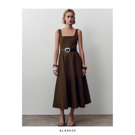 LA8635 - Coffee Waist Belt | Maxi Dress