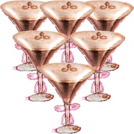 Civaner 6 Pcs Espresso Martini Balloon 32 x 26 Inches Giant Foil Espresso Martini Balloons a Tini Bi