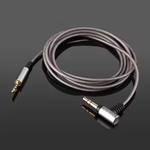 New!! Silver Plated Audio Cable with mic For Beyerdynamic DT 240 Pro DT240Pro AKG Y600NC Y400BT Shur