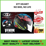 KYT HELMET LIMITED EDITION  TIGER/ MALAYSIA SINGAPORE VENOM DOUBLE VISOR NO BIKE NO LIFE HELMET SIRI