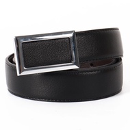 OASIS เข็มขัดผู้ชาย เข็มขัดหนังแท้ หัวเหล็กล็อค รุ่น ABLB-4115-BL สีดำ