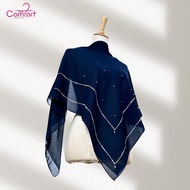 [HIDAYU PREMIUM]  Imelda Tudung Bawal Cotton Batu Manik Tabur Cotton Voile Bidang 45 Corak
