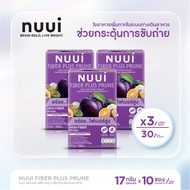 NUUI FIBER PLUS  PRUNE หนุย ไฟเบอร์ พลัส พรุน1x10  (3 กล่อง รวม 30 ซอง)