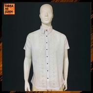 Obra ni Juan Inno fit (Regular Fit) Polo Barong Embroidered-White (#2725)