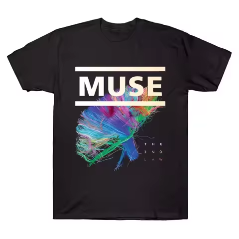 Muse The 2nd Law T-Shirt Rock Band Muse High Quality Cotton Clothing Unisex High Street Oversized To