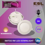 ESL LIGHTING IMITOS LED Downlight Recessed Round 9Watt (3000K 4000K 6000K) Lampu Bulat Lampu