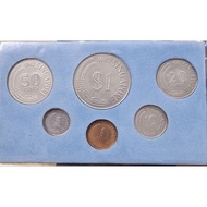 6pcs coins full set 1982 Singapore 1 Dollar 50c 20c 10c 5c 1c uncirculated UNC BU coin