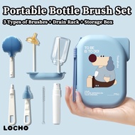 Portable Milk Bottle Brush Travel Milk Bottle Brush Set 6 In 1 Baby Bottle Brush Baby Travel Cleaning Supplies