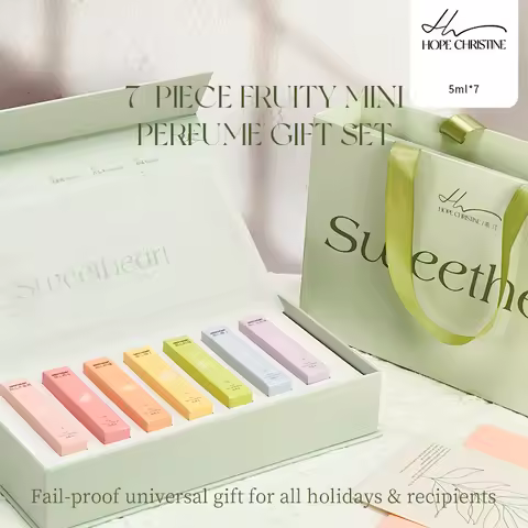 Niche Fresh Fruity Fragrance Mini Sample Perfume Gift Set 7*5ml Long Lasting Peach Coconut Originale