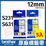 brother12mm Super Adhesive Lamella Label With TZe-S231 S631-Length 8M
