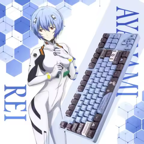 Ayanami Rei Asuka Langley Soryu EVA-01 TEST TYPE cartoon Bluetooth three-mode pluggable side-engrave