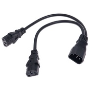 Power Y Type Splitter Adapter Cable Single IEC 320 C14 Male to Dual C13 Female Short Cord for Comput