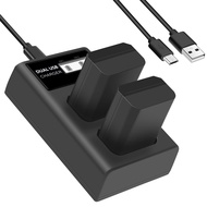 2-Pack NP-FW50 Battery Replacement for Sony ZV-E10,A6000,A6300,A6400,A6500,A7, A7S, A7R, A7 II, A7S