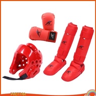 [PrettyiaSG] Taekwondo Sparring Gear Set with Shin Guards Footgear for Taekwondo Sparring