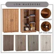 Alora Furniture - DUBLIN 2 Doors Low Wardrobe  / Almari Baju / Kabinet Baju / Children Wardrobe /衣橱