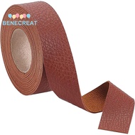 1roll PU Leather Cord for Leathercraft Flat with Lychee skin Pattern Camel 25x1.8mm about 2.73 Yards