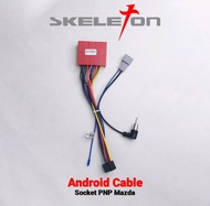 KABEL SOKET HEAD UNIT ANDROID SKELETON UNTUK MOBIL MAZDA
