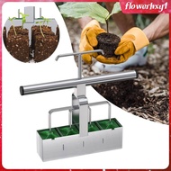 [Flowerhxy1] 4 Cells Handheld Soil Block Maker Soil Quickly Maker Soil Blocking Tool for Propagator Outdoor Vegetable Potting Soil