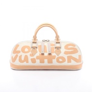 [Used] Louis LOUIS VUITTON Alma Horizontal Monogram Graffiti Handbag M92176 White/Beige Leather Alma