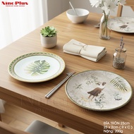 23cm round plate - Premium Melamine A5 - Used to hold fish fried, stir-fried, steamed in family meal