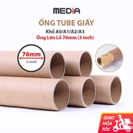 Poster Paper Tube A0/A1/A2/A3, Hole ø76mm (3 inch), Paper Tube Round Paper Tube Paper Core Tube