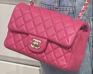 Chanel classic flap bag 20cm fuchsia
