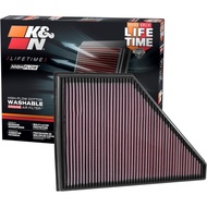 K&N High-Flow Original Lifetime Engine Air Filter: Increase Power: Premium, Washable: Compatible wit