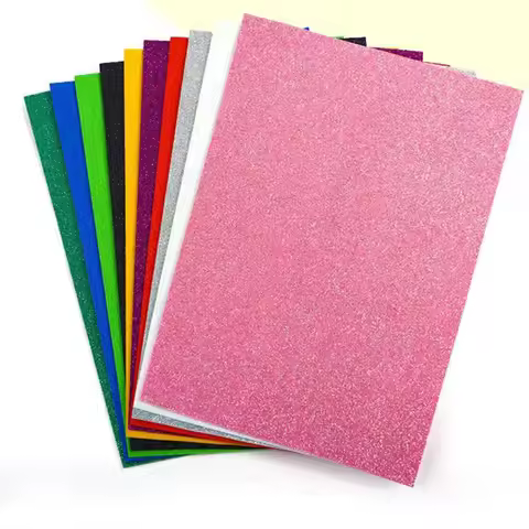 10 Sheets 20*30cm Crafting Self Adhesive Glitter EVA Foam Sheet For DIY Crafts, Scrapbook Material H