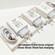 Tecno 33watt 45watt 70watt usb type c fast charging charger 100%Original