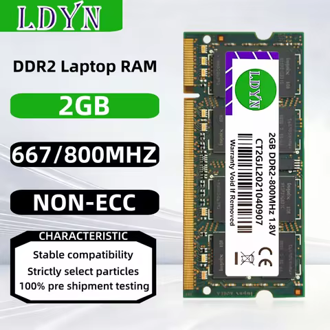 DDR2 2GB 4GB RAM sodimm Laptop Memory PC2-5300 6400 800MHZ 667mhz 200pin 1.8V Notebook ddr2 RAM
