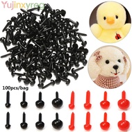 YUJINPH 100pcs/bag Safety Oval Nose Mini 3mm/4mm/5mm/6mm DIY Plastic Animals Noses Accessories