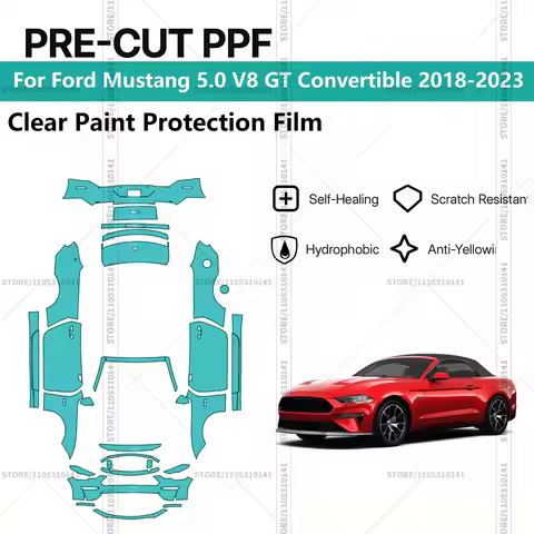 Pre-Cut Paint Protection Film PPF Transparent Car Film Automotive PPF For Ford Mustang 5.0 V8 GT Con