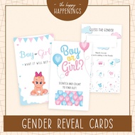 Gender Reveal What will it be? Guess the Gender | Game Party Scratch Card THE HAPPY HAPPENINGS