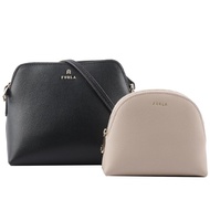 FURLA Camelia 雙色附小袋迷你斜背包（黑色/芭蕾粉）_廠商直送