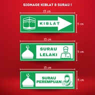 Hot SellingSticker Kiblat & Surau/ Arah Kiblat / Kiblat Arrow / Kiblat Sign/ Surau Signage Sticker